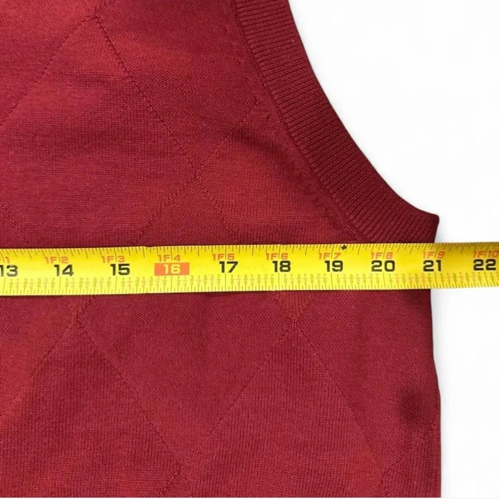 VTG Y2K Oscar de la Renta Red Sweater Vest Size Men’s Medium